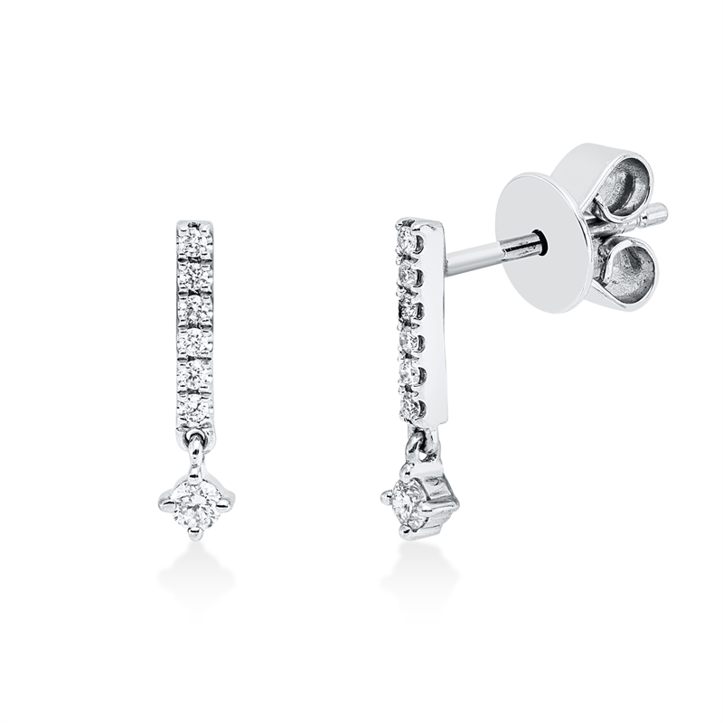 Modern Woman Ohrstecker Weißgold 18kt 0,1ct