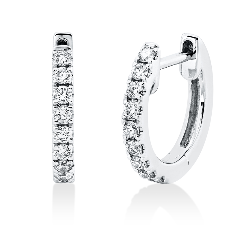 Modern Woman Creolen Weißgold 18kt 0,2ct