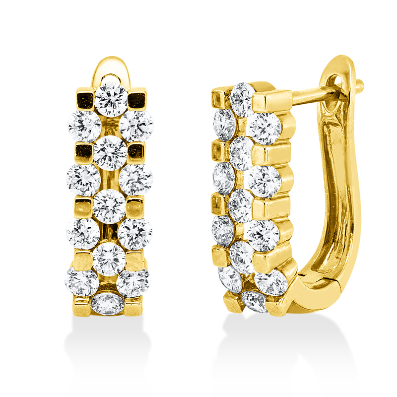 Modern Woman Creolen Gelbgold 18kt 0,77ct