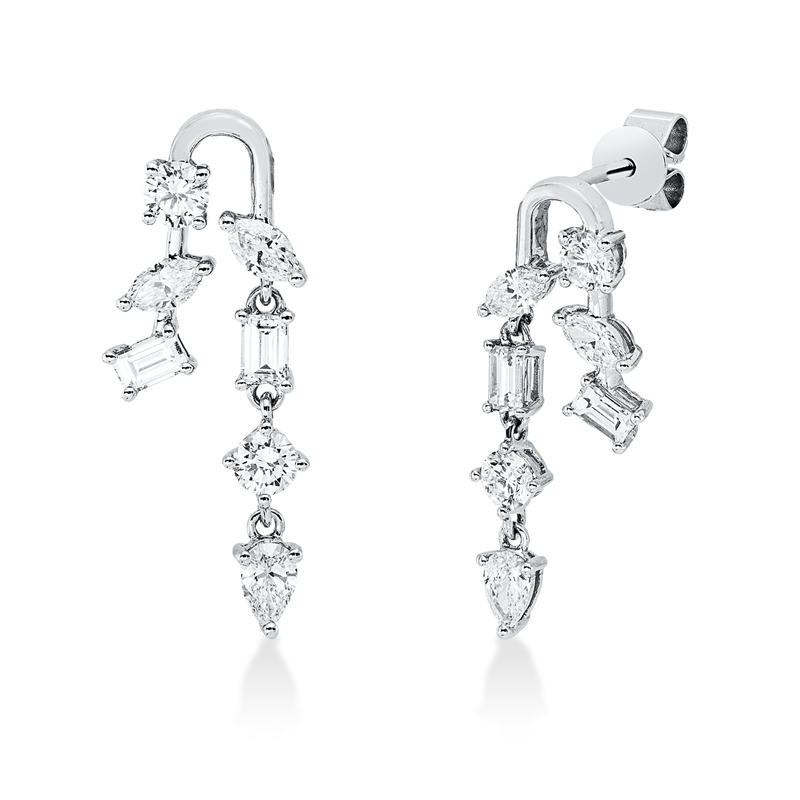 Modern Woman Ohrstecker Weißgold 18kt 1,1ct