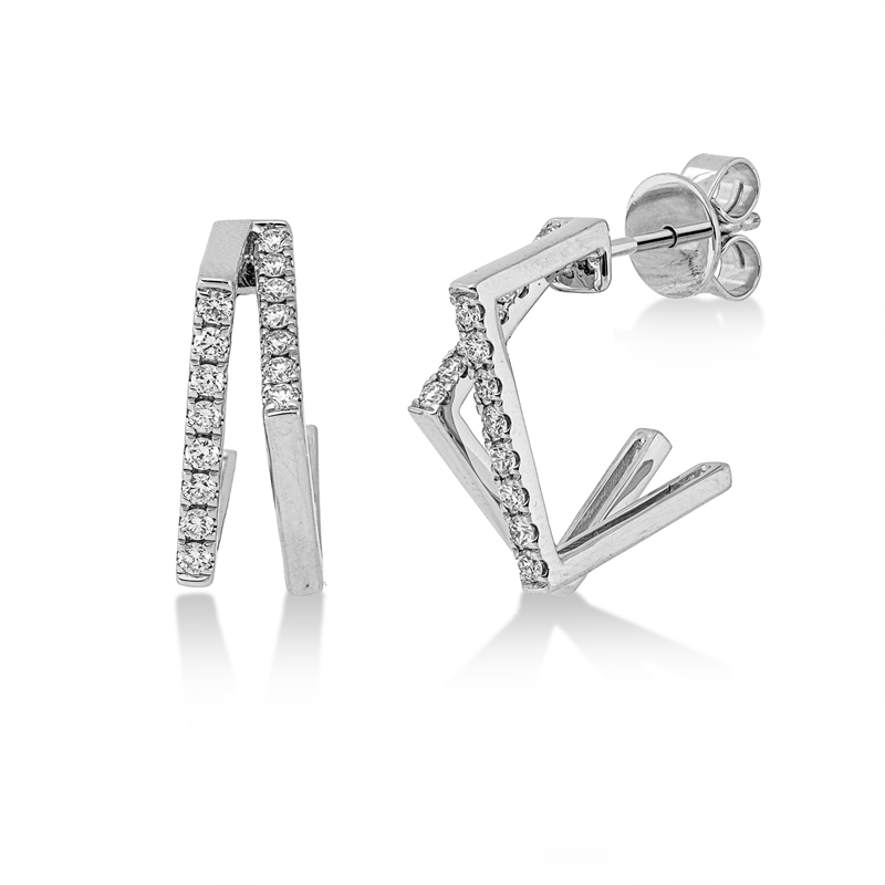 Modern Woman Ohrstecker Weißgold 18kt 0,43ct