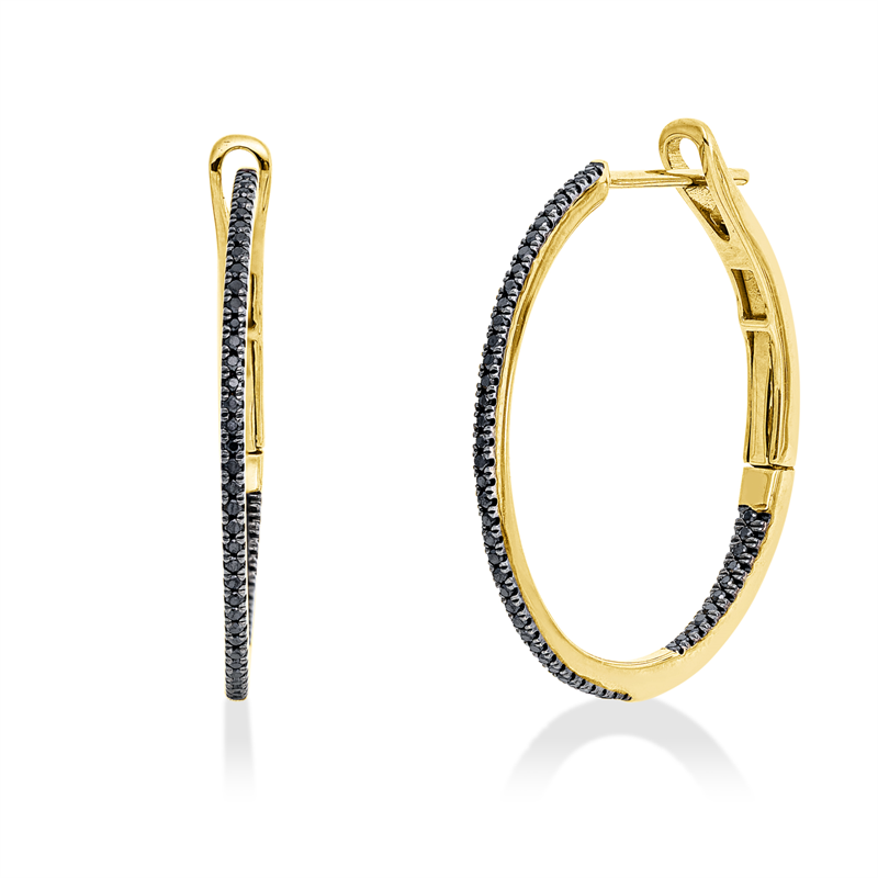 Farbiger Diamant Creolen Gelbgold 18kt Ref-2W801