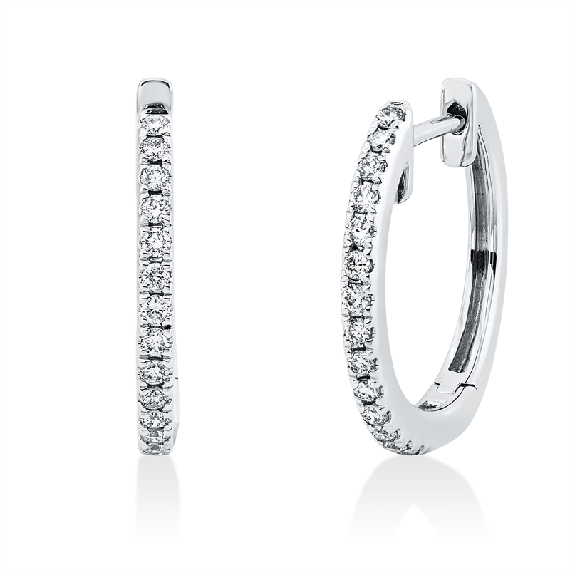 Modern Woman Creolen Weißgold 18kt 0,21ct
