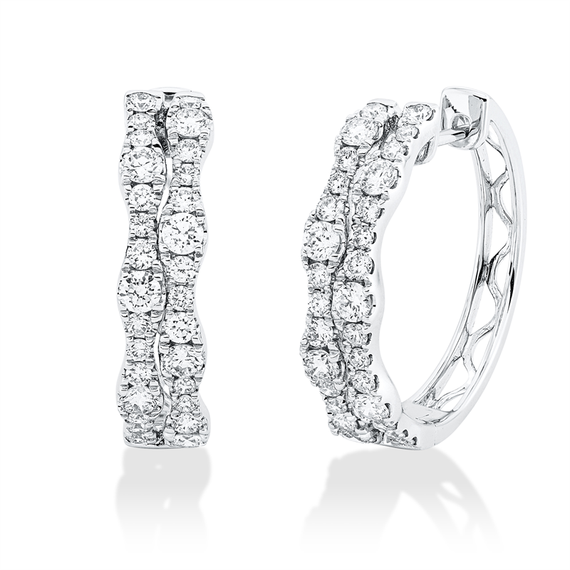 Modern Woman Creolen Weißgold 18kt 1,34ct