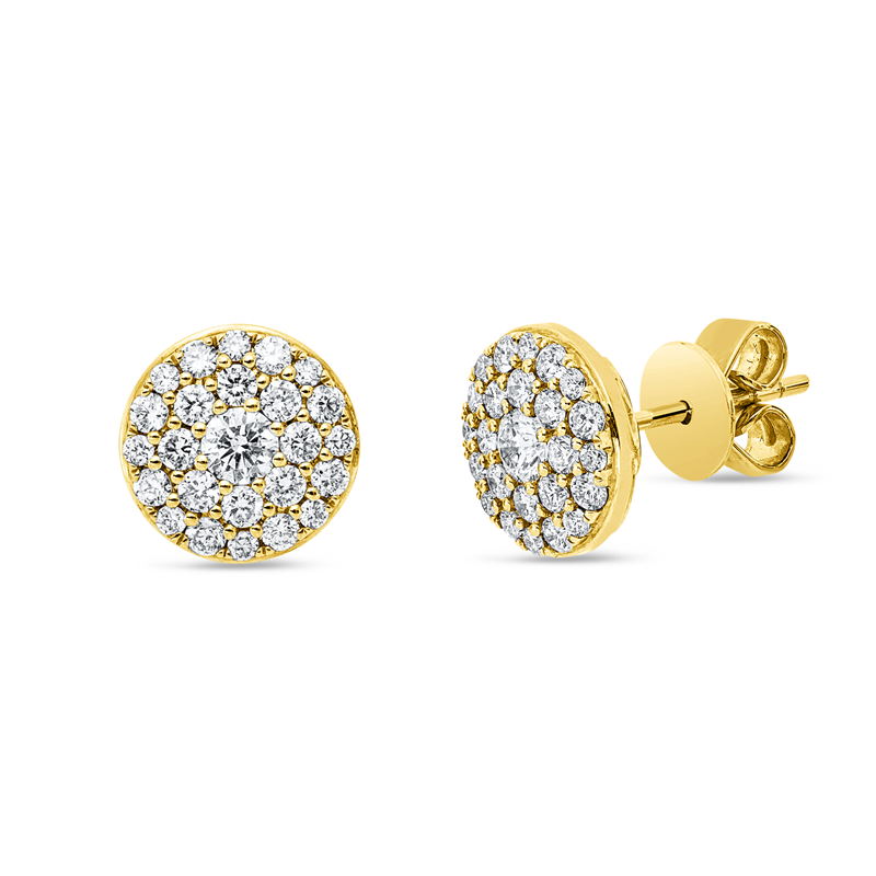 Illusion Classic Ohrstecker Gelbgold 18kt 0,76ct