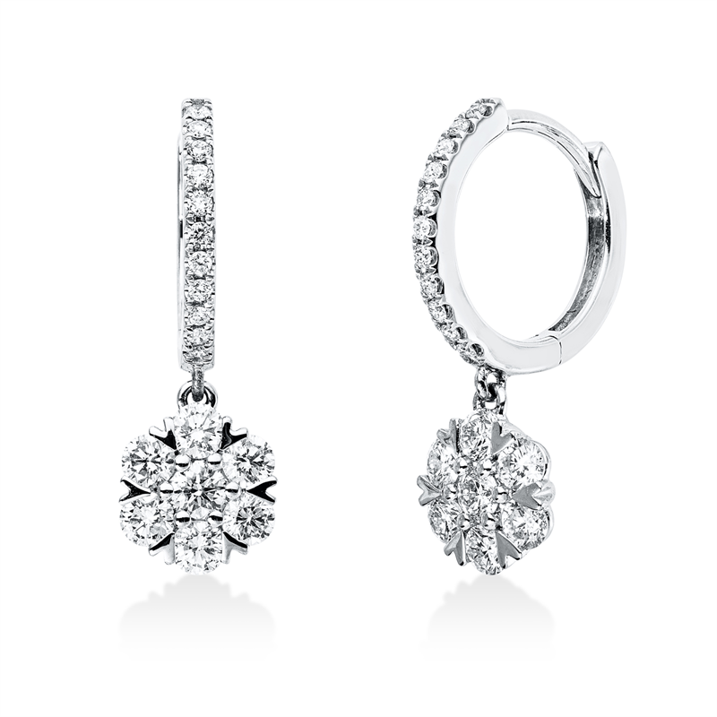 Illusion Classic Ohrschmuck Weißgold 18kt 0,99ct