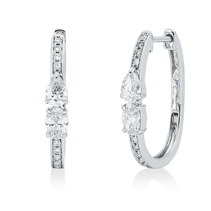 Modern Woman Creolen Weißgold 18kt 0,86ct