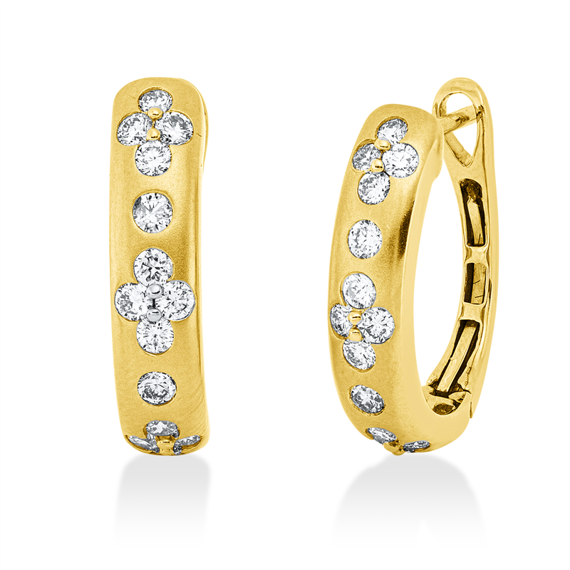 Modern Woman Creolen Gelbgold 18kt 0,76ct