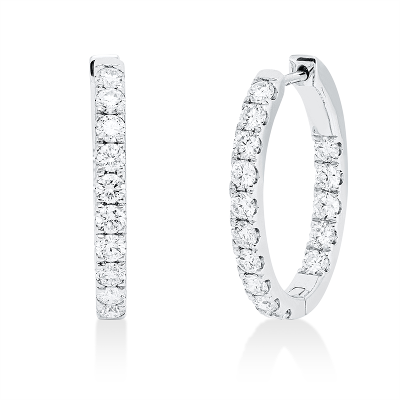 Modern Woman Creolen Weißgold 18kt 1,53ct