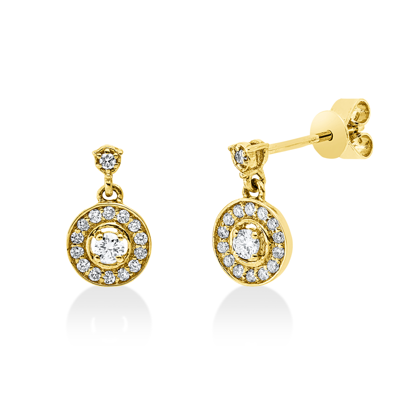 Illusion Classic Ohrstecker Gelbgold 18kt 0,25ct