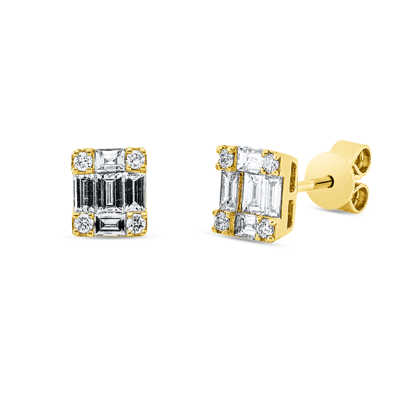 Illusion Classic Ohrstecker Weißgold 18kt 0,45ct