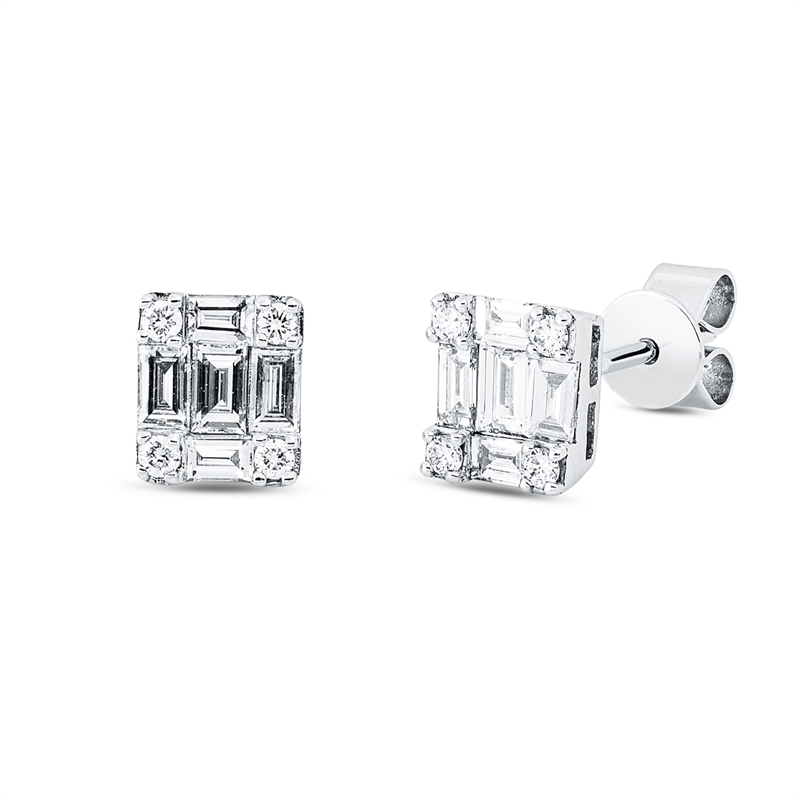 Illusion Classic Ohrstecker Weißgold 18kt 0,45ct