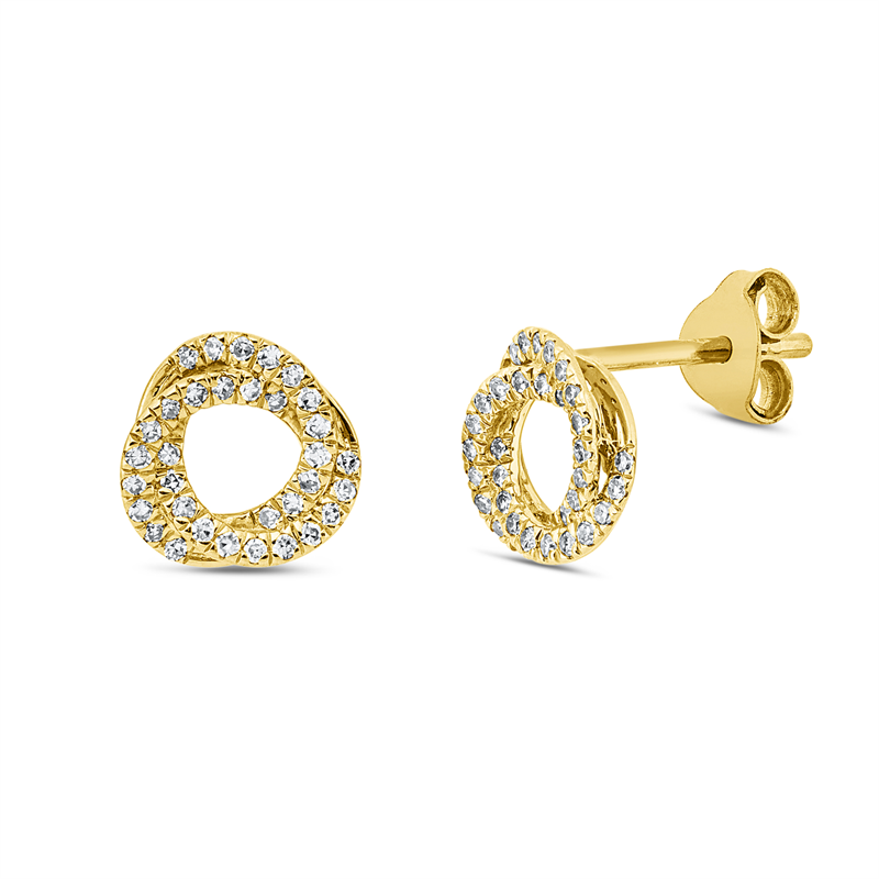 Modern Woman Ohrstecker Gelbgold 18kt 0,2ct