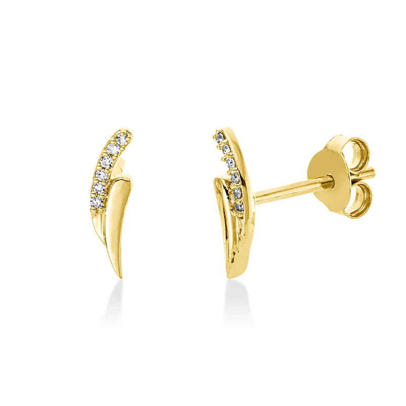 Modern Woman Ohrstecker Gelbgold 18kt 0,04ct