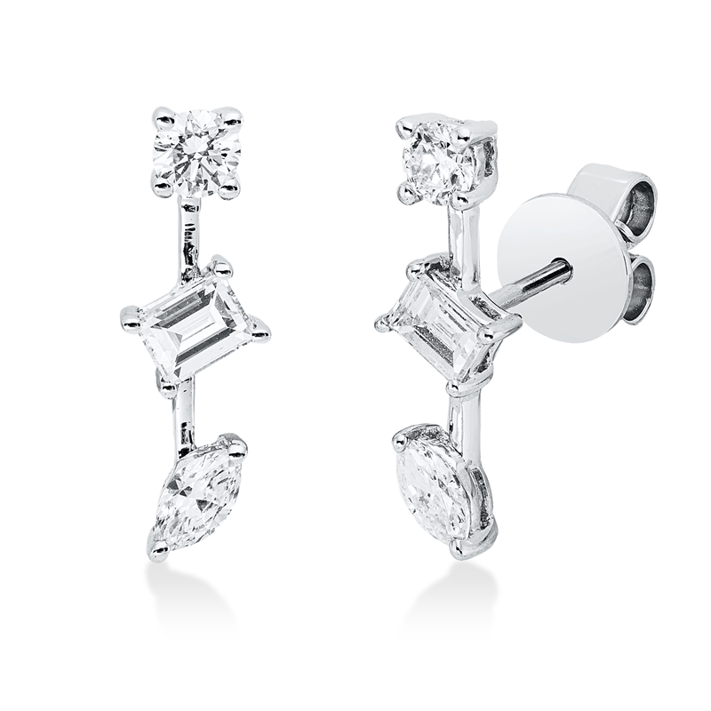 Modern Woman Ohrstecker Weißgold 18kt 0,62ct