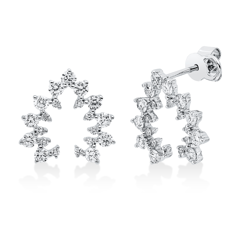 Modern Woman Ohrstecker Weißgold 18kt 0,87ct