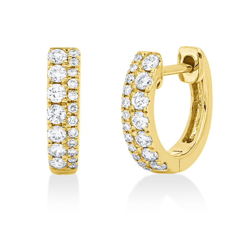 Modern Woman Creolen Gelbgold 18kt 0,28ct