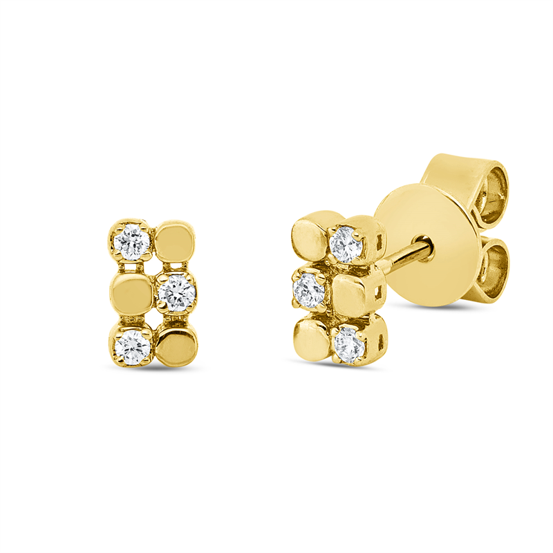 Modern Woman Ohrstecker Gelbgold 18kt 0,07ct