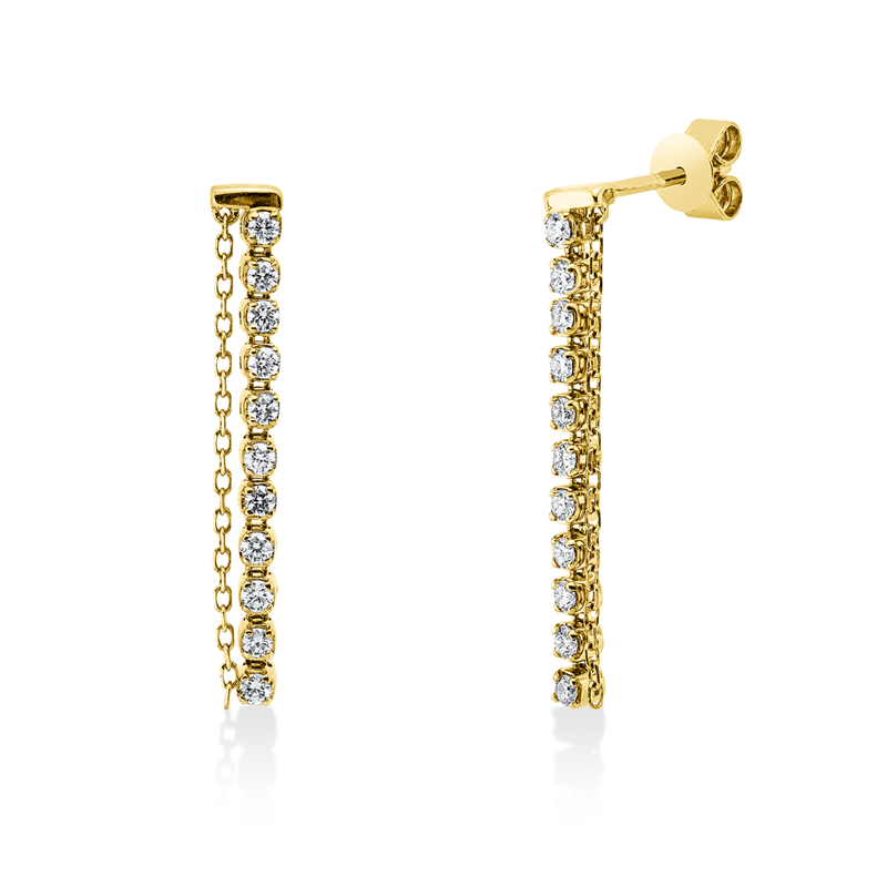 Modern Woman Ohrschmuck Gelbgold 18kt 0,32ct