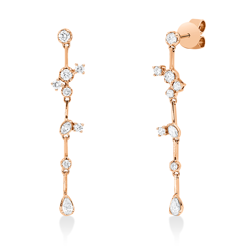 Modern Woman Ohrschmuck Rotgold 18kt 0,8ct