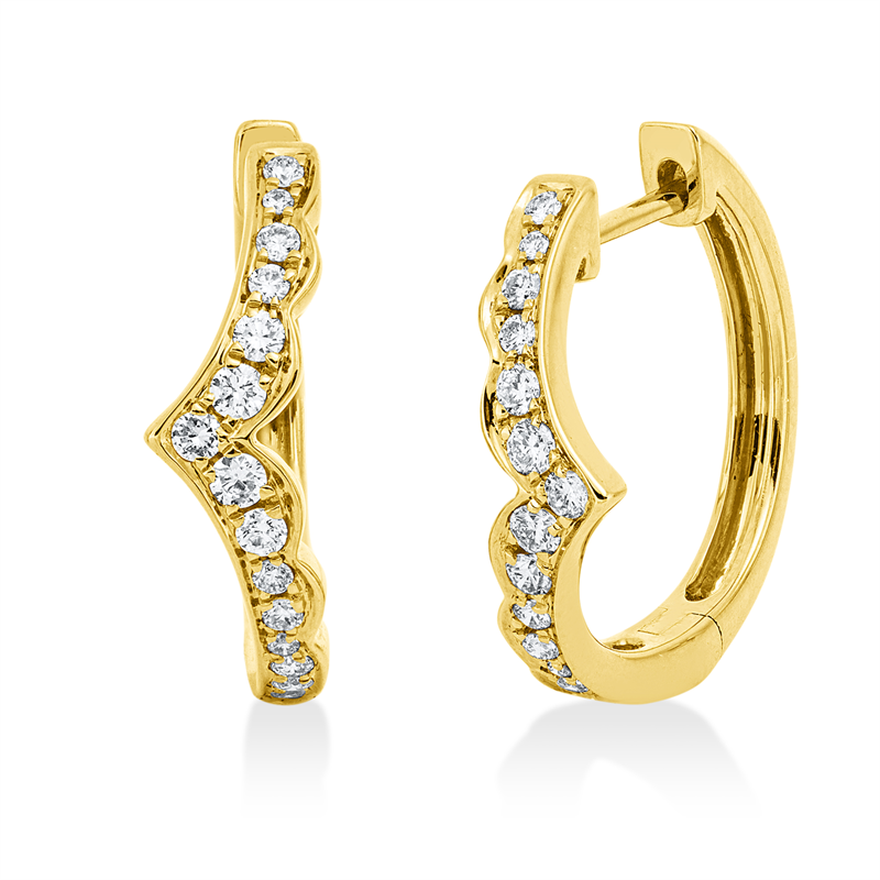 Modern Woman Creolen Gelbgold 18kt 0,32ct