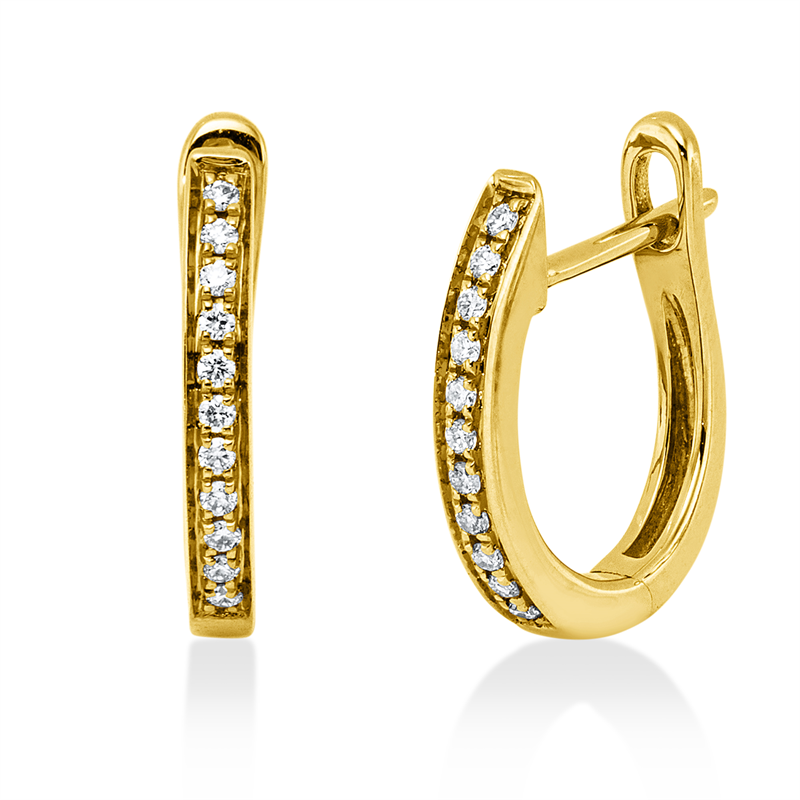 Modern Woman Creolen Gelbgold 18kt 0,08ct