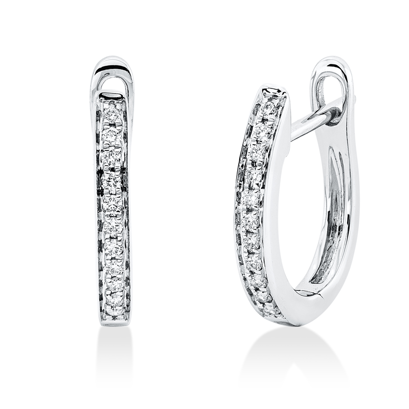 Modern Woman Creolen Weißgold 18kt 0,08ct