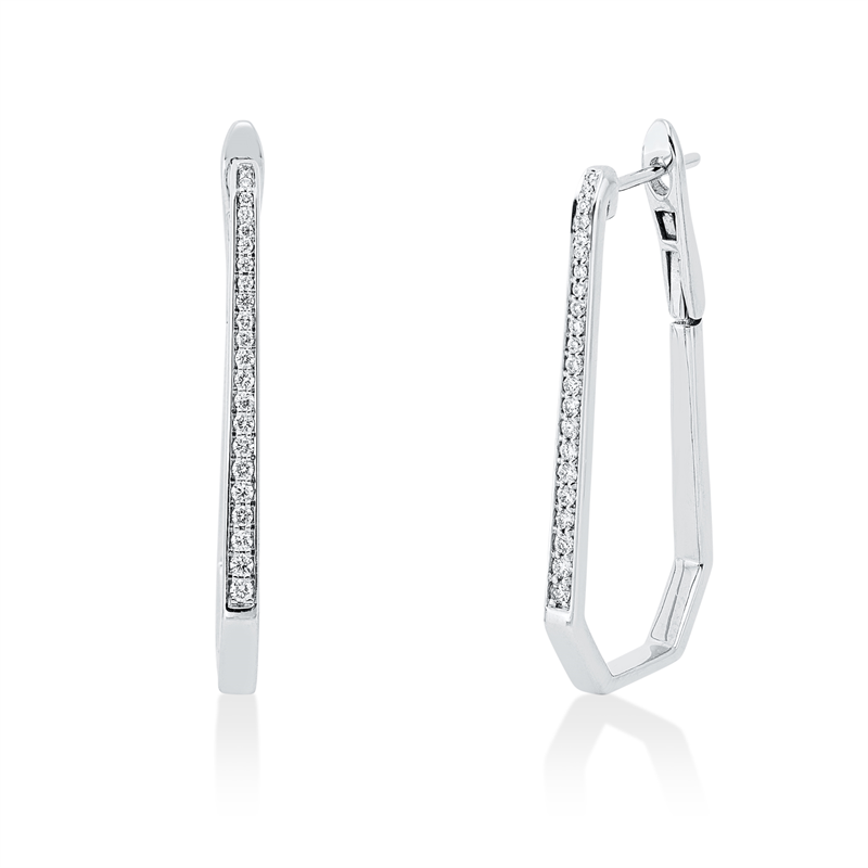 Modern Woman Creolen Weißgold 18kt 0,24ct