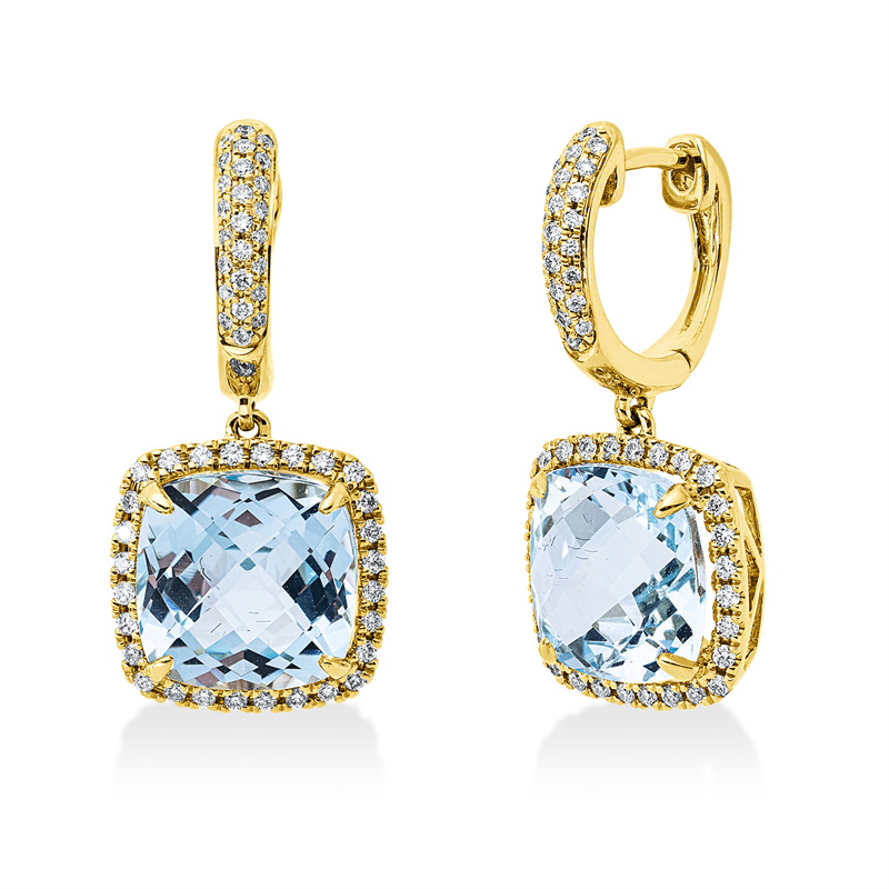 Farbstein Fashion Ohrschmuck Gelbgold 18kt 0,48ct