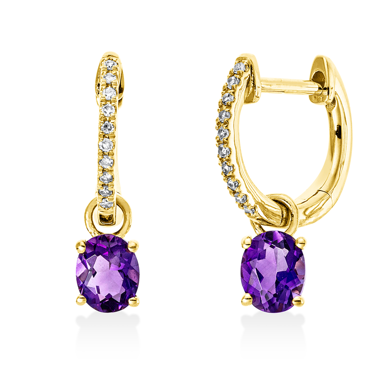 Farbstein Fashion Ohrschmuck Gelbgold 18kt 0,06ct