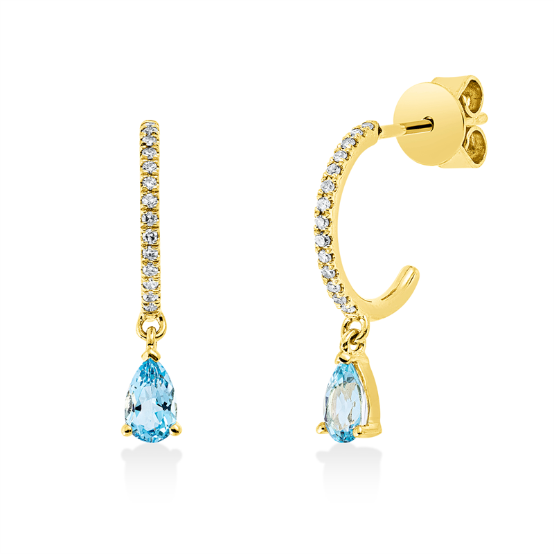 Farbstein Fashion Ohrschmuck Weißgold 18kt 0,09ct