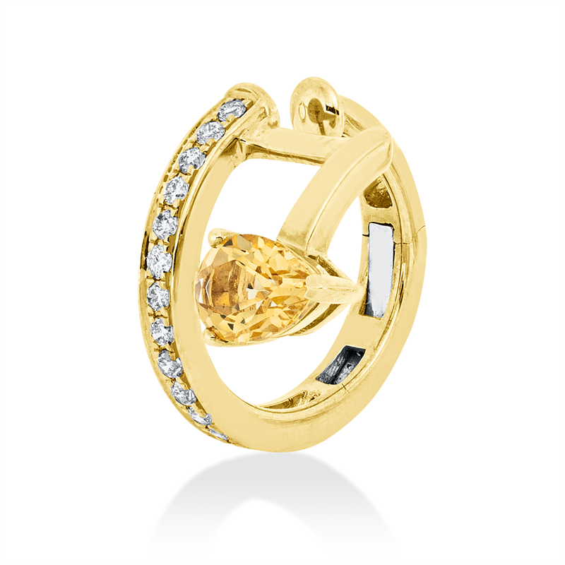 Farbstein Fashion Ohrschmuck Gelbgold / Weißgold 18kt 0,11ct