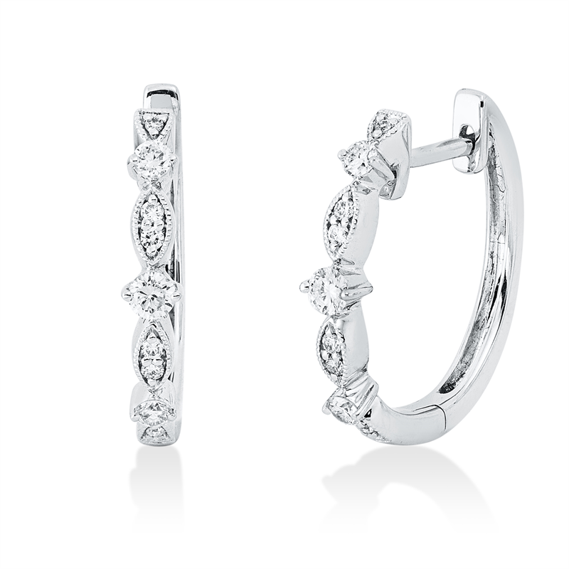 Modern Woman Creolen Weißgold 18kt 0,27ct