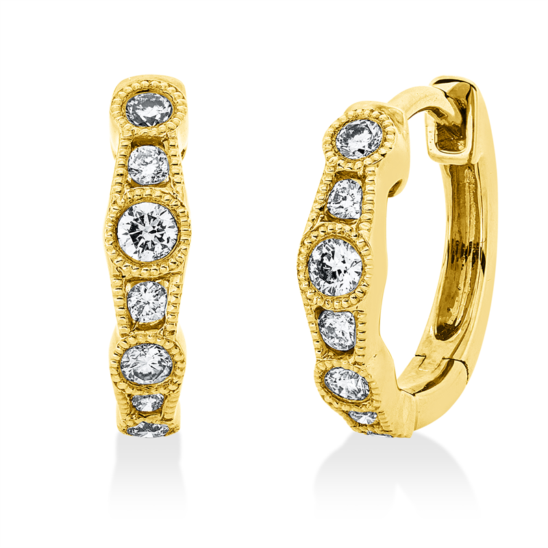 Modern Woman Creolen Gelbgold 18kt 0,2ct