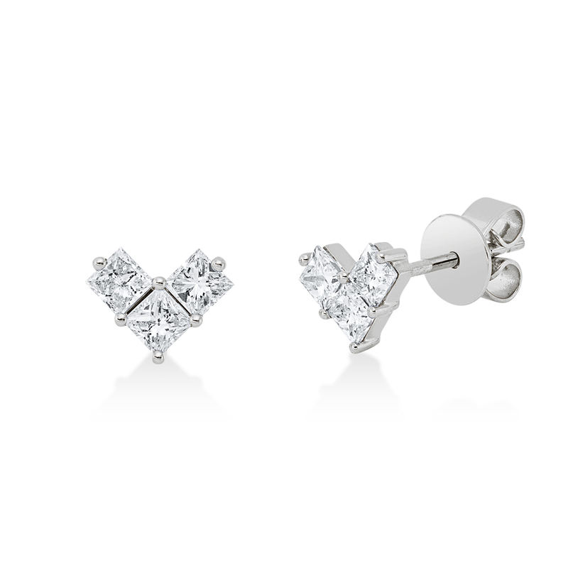 Modern Woman Ohrstecker Weißgold 18kt 0,68ct