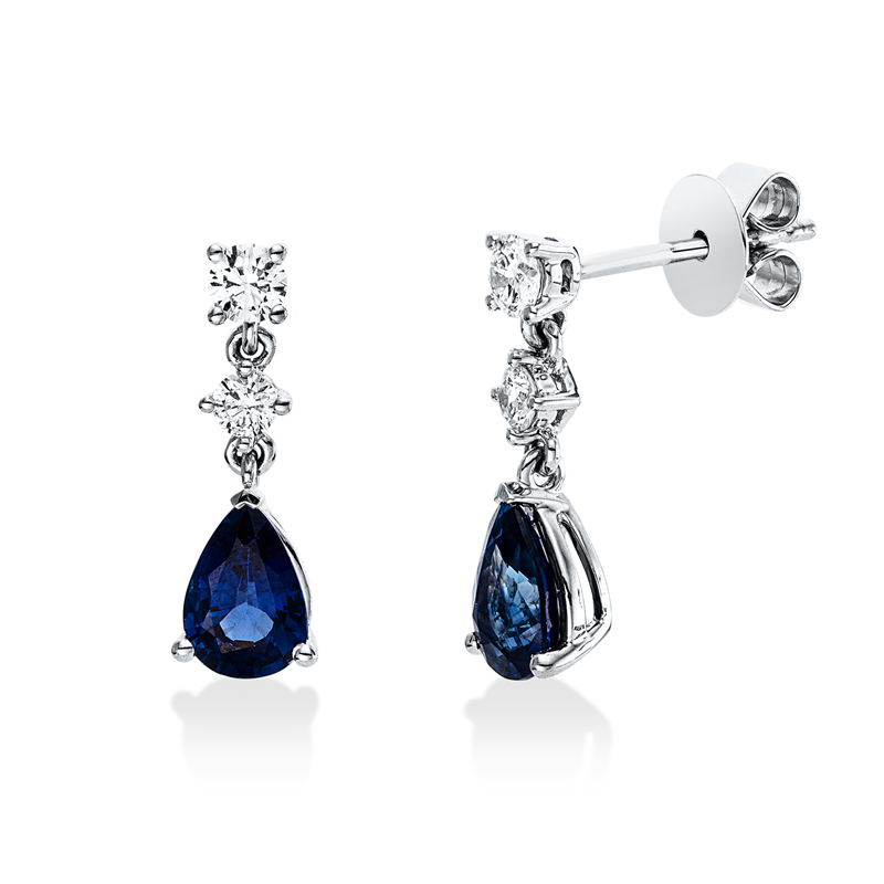 Farbstein Classic Ohrschmuck Weißgold 18kt 0,27ct