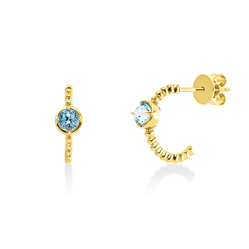 Farbstein Fashion Ohrschmuck Gelbgold 18kt