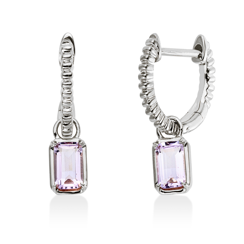 Farbstein Fashion Ohrschmuck Weißgold 18kt
