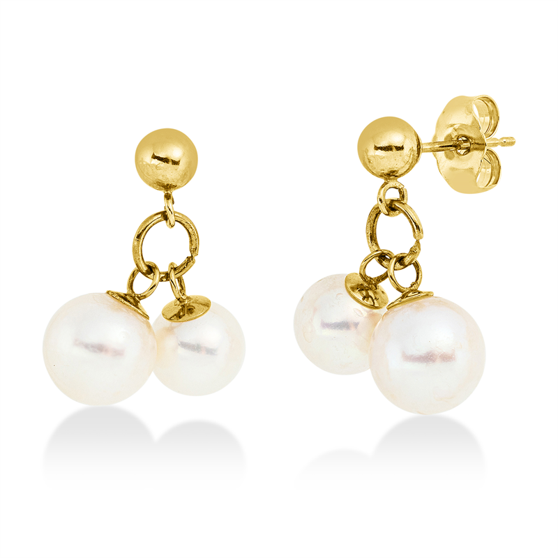 Perle Ohrstecker Gelbgold 14kt