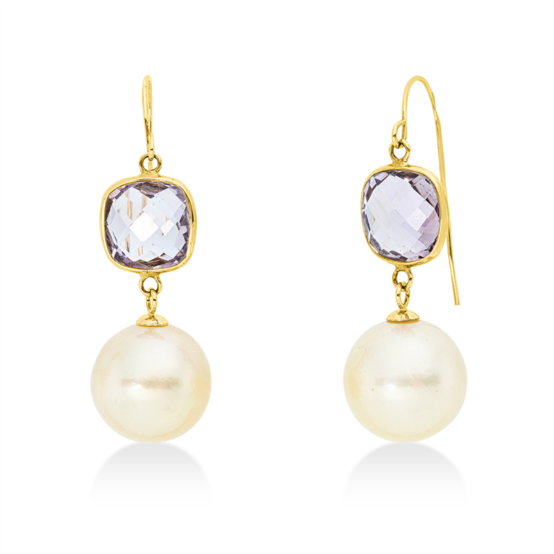 Perle Ohrhänger Gelbgold 14kt