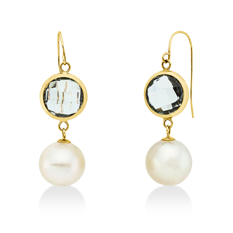 Perle Ohrhänger Gelbgold 14kt