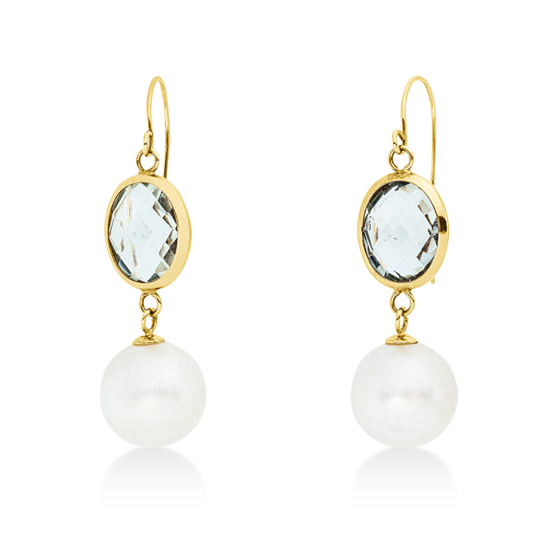 Perle Ohrhänger Gelbgold 14kt