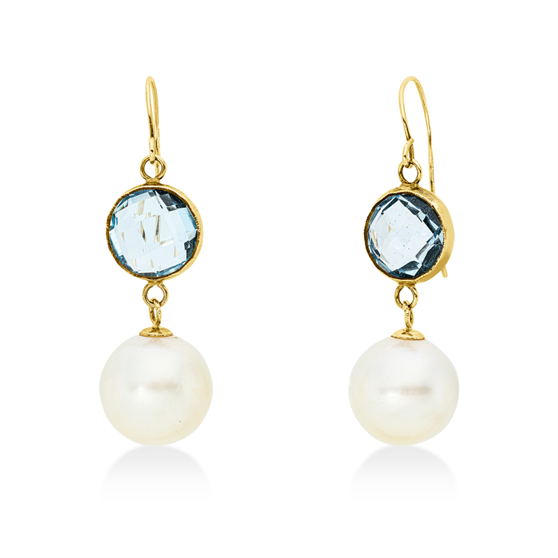 Perle Ohrhänger Gelbgold 14kt