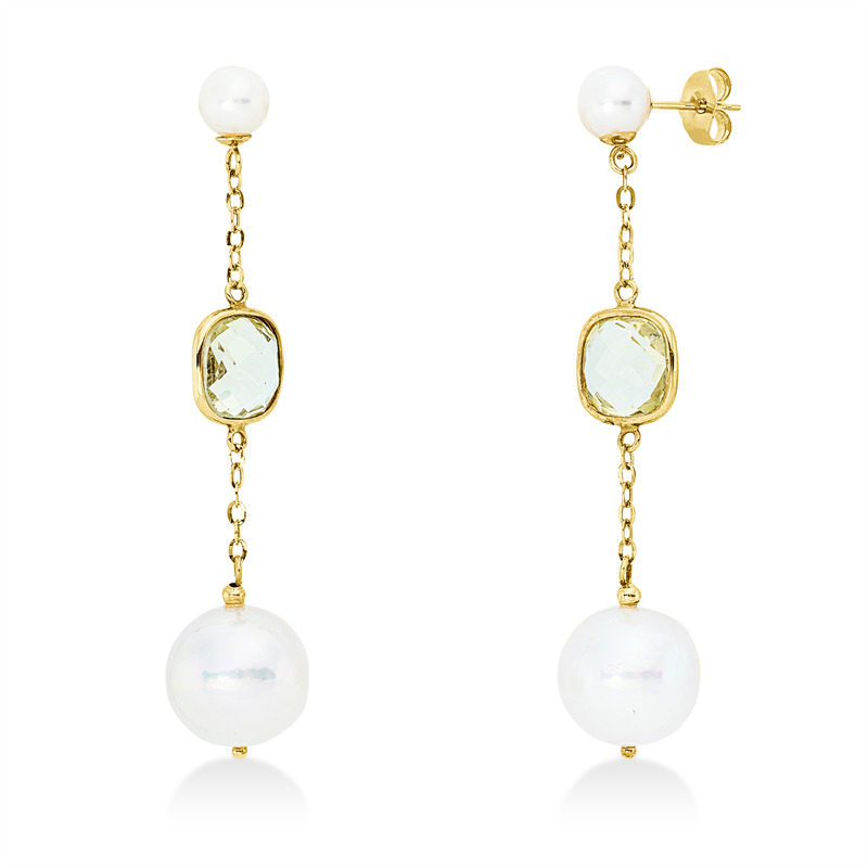 Perle Ohrschmuck Gelbgold 14kt