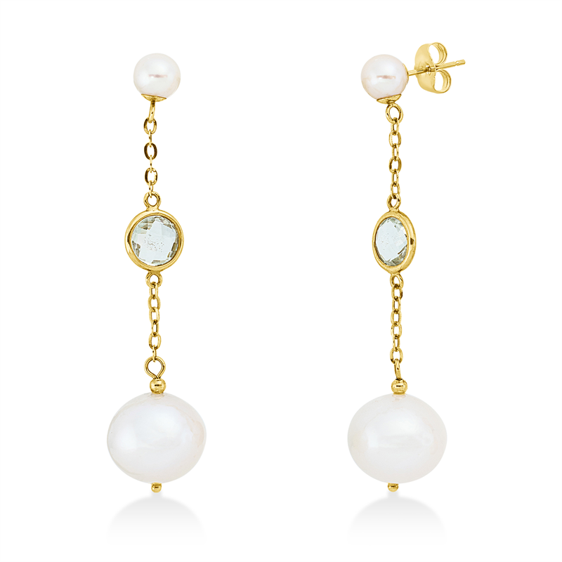 Perle Ohrschmuck Gelbgold 14kt