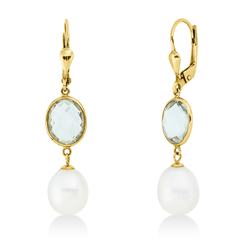Perle Ohrschmuck Gelbgold 14kt
