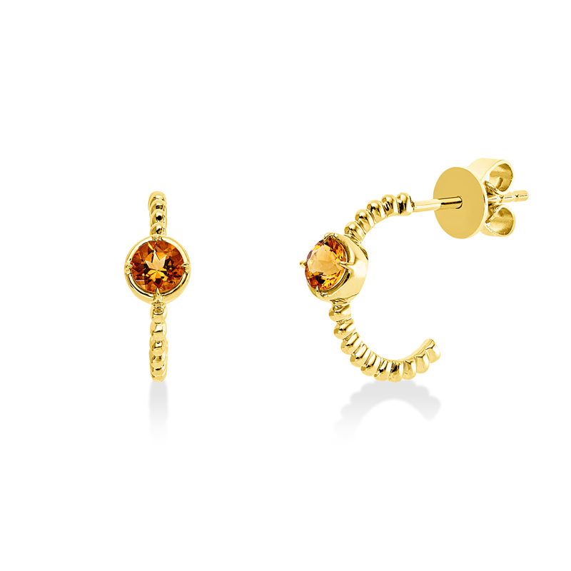 Farbstein Fashion Ohrschmuck Gelbgold 18kt
