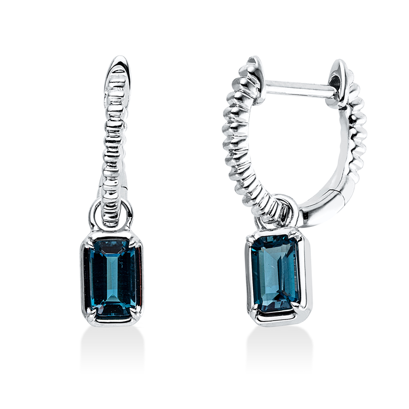 Farbstein Fashion Ohrschmuck Weißgold 18kt
