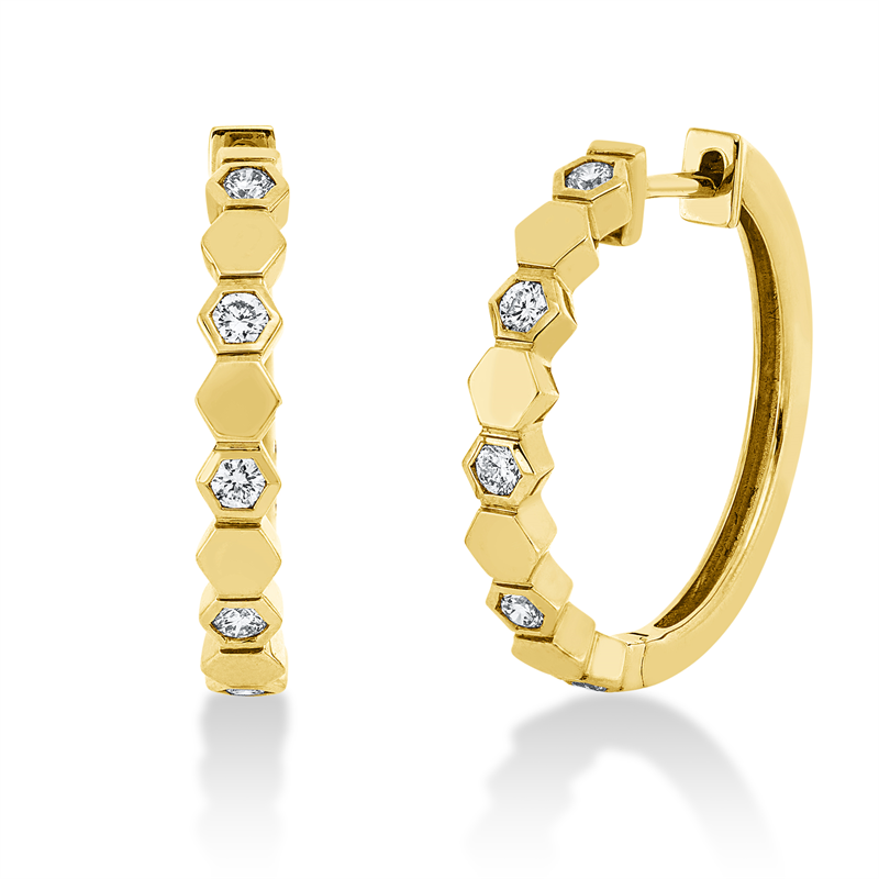 Modern Woman Creolen Gelbgold 18kt 0,31ct