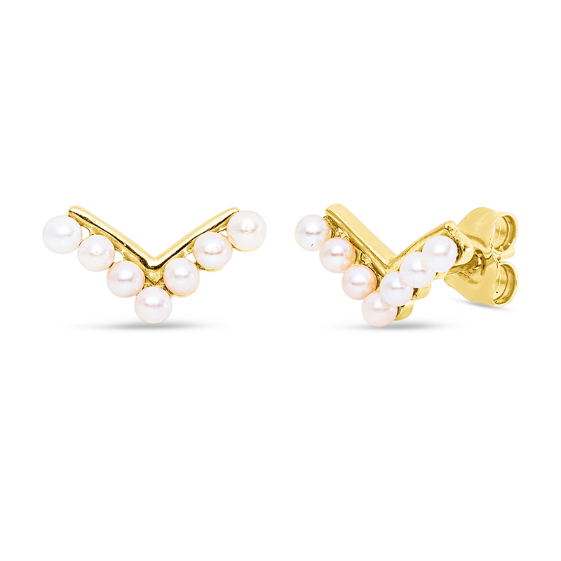Perle Ohrstecker Gelbgold 18kt